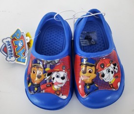 Paw Patrol Chase Marshall Rubber Slip on Shoes Blue Size Small 5-6 Sandals Clogs