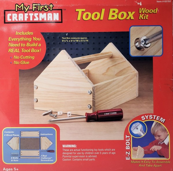 My First Craftsman Tool Box Wood Kit #63152