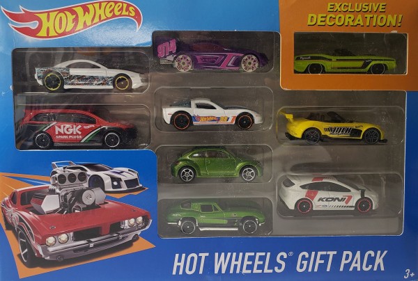 2016 Mattel Hot Wheels 9-Car Collector Gift Pack Exclusive Decoration X6999
