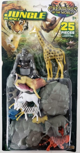 2016 Imperial Toys Creatures of The World Jungle Playset 25 Pieces