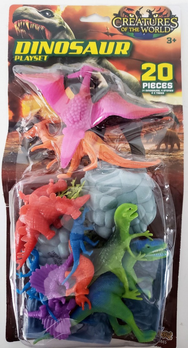 2016 Imperial Toys Creatures of The World Dinosaur Playset 20 Pieces