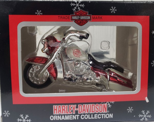 Harley Davidson Ornament Collection Red & White Harley