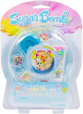 Sugar Bombs by Horizon Group USA. Design & Decorate Your Own Under The Sea Themed Fizzing Bomb. Fizz in Bowl to Revel Hidden Surprise Gift. Embellish with Whipped Soap,Confetti,Sprinkles & More. Blue