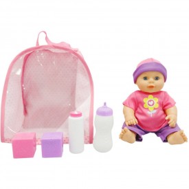 My Sweet Love 10.5" Backpack Baby with Accessories, Pink