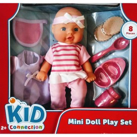 Kids Connection Mini Doll Playset 8 Pieces