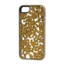 M-Edge - Stripped Case for Apple iPhone 5s/5, Gold Flakes, I5S-SR-P-GF