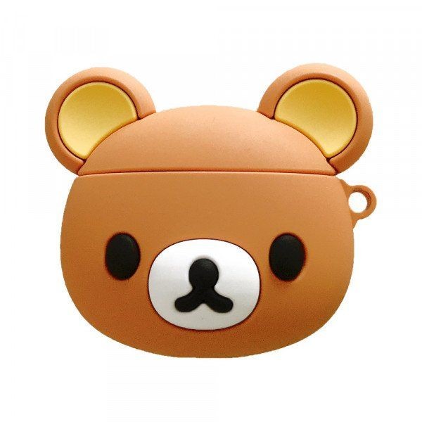 Airpods Case, Gtinna 3D Cute Cartoon Airpods Cover Soft Silicone Rechargeable Headphone Cases,AirPods Case Protective Silicone Cover and Skin for Apple Airpods 1st/2nd Charging Case (Brown Bear)