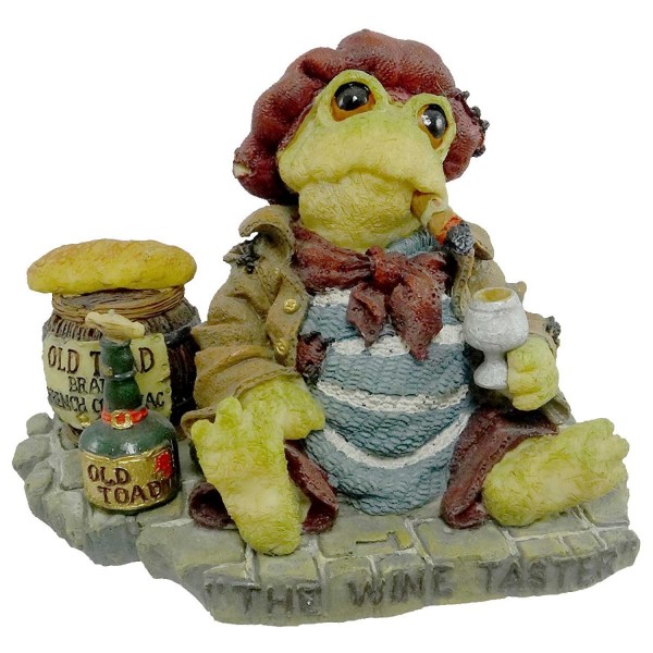Wee Folkstones Figurine Boyds Bears Resin JACQUES GRENOUILLE WINE TESTER 36702 Frog With Cigar
