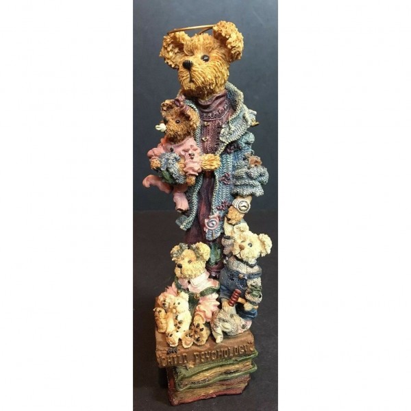 Boyds Bears Folkstone Resin Figurine Ms. Mcfrazzle...Daycare Extraordinaire #2883