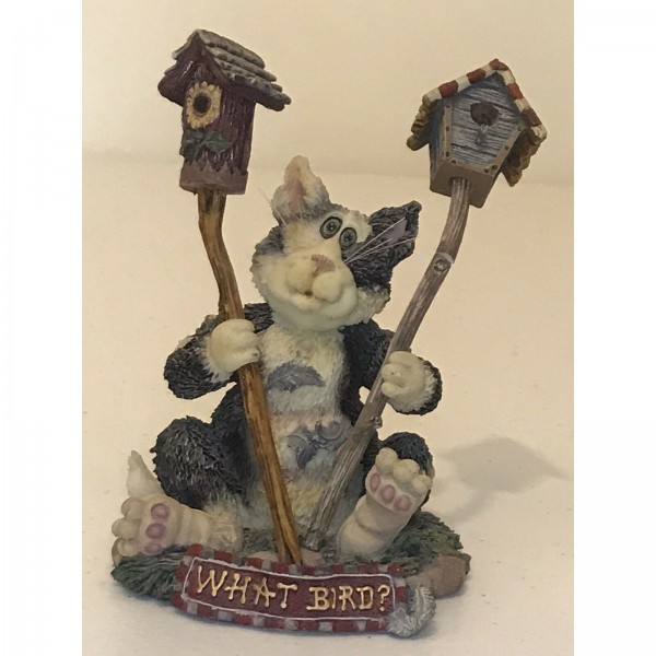 Boyds Bears Purrstone Resin Cat Figurine What Bird? Chester Birdbreath 371006