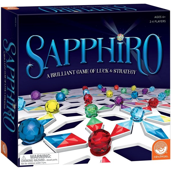 MindWare Sapphiro – Strategy family game for all ages – All-inclusive & fun for kids & adults – 140pc board game for 2 to 4 players, ages 6+