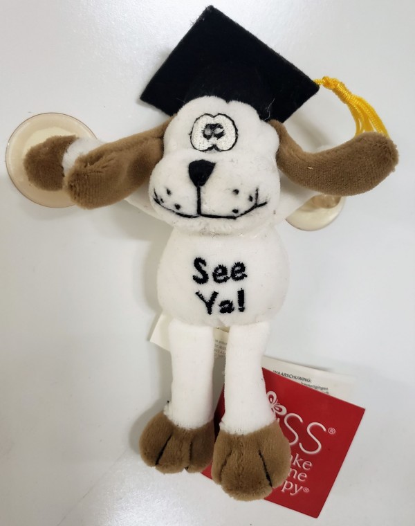 Russ Berrie Graduation Goofy Dog "See Ya!" With Suction Cups 5-inch