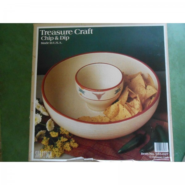 Treasure Craft Saratoga Chip & Dip Set #535-027 USA Southwestern