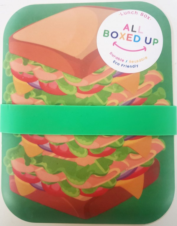 All Boxed Up Eco Friendly Lunch Box - Green/Yellow Sandwich