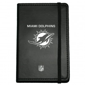 C.R. Gibson Small Leather Bound Journal, Miami Dolphins