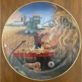 Danbury Mint Bumper Crop Plate Donald Zolan Collection Little Farmhands