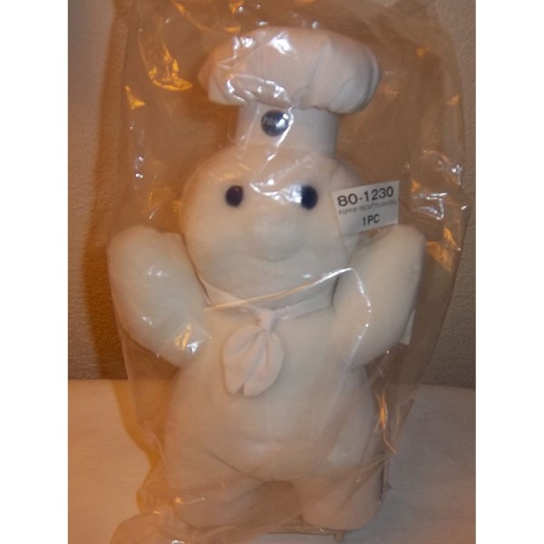 1990 Pillsbury Doughboy Poppin Fresh 12" Plush Doll - 25th Birthday Special Edition