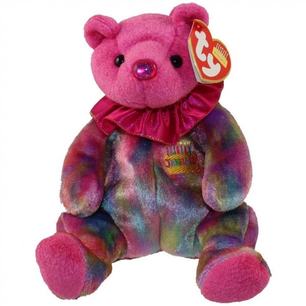 Ty Beanie Baby January Garnet Birthstone Teddy Happy Birthday Bear