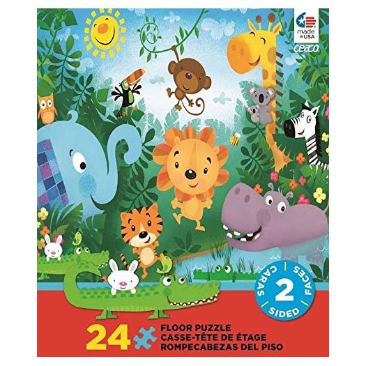 Ceaco 2 Sided 24 Piece Jungle Floor Puzzle
