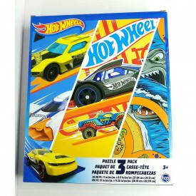 Hot Wheels Jigsaw Puzzle 3 Pack | 24, 48, & 100 Pieces