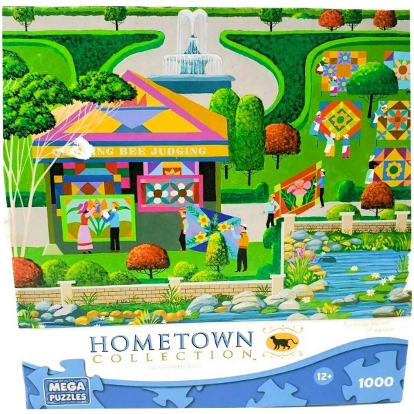 Hometown Collection Quilting Bee by Heronim 1000 Piece Jigsaw Puzzle