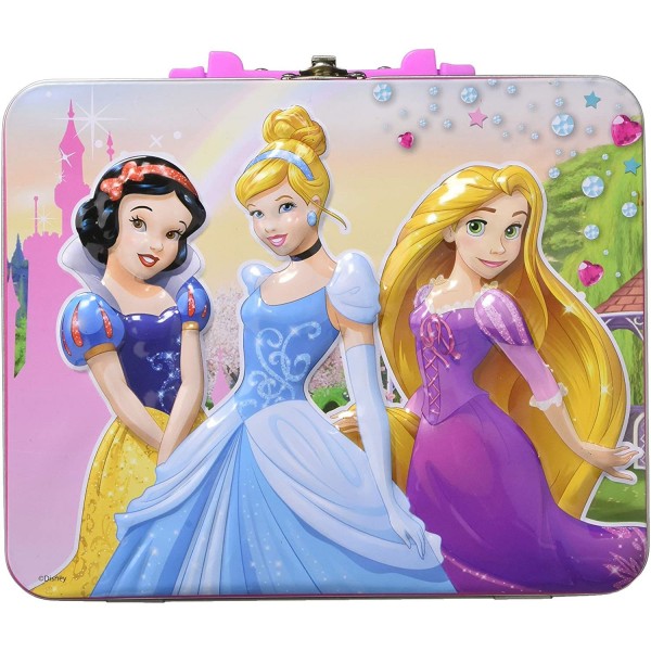 Disney Princess 48 Piece Puzzle Tin - Lunch Tin Box ( 7.75" x 6.50" x 3.25")