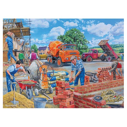 Bits And Pieces 300 Large Piece Puzzle - Builders at Work