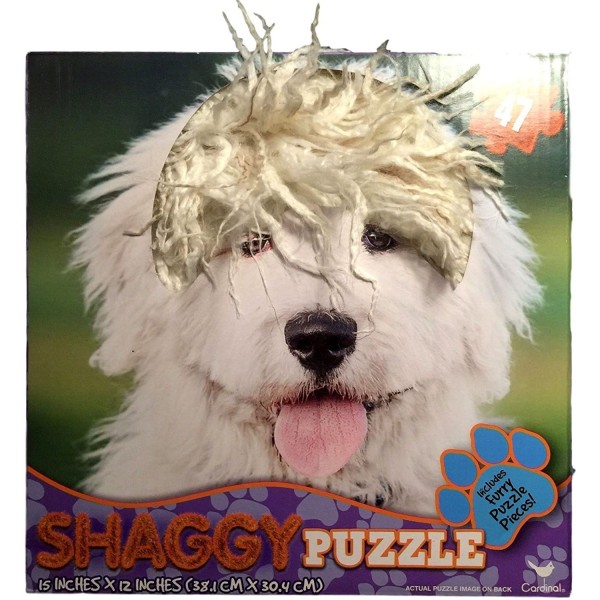 Shaggy Floor Puzzle 47 Pieces Includes Furry Puzzle Pieces - Shaggy Dog 15 inches x 12 inches