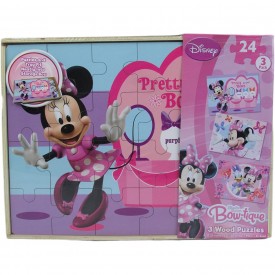 Disney Minnie Mouse Bow-tique Wooden Puzzles (3 Pack)