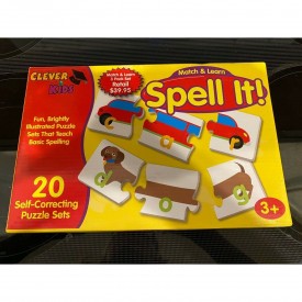 Clever Kids Match/Learn Spell It! 20 Pairs Hand-Eye Coordination Problem Solving