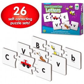 The Learning Journey: Match It! - Upper & Lower Case Letters - Self-Correcting Alphabet Matching Puzzle