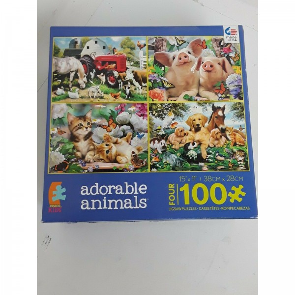 Ceaco Kids 4-in-1 Adorable Animals Jigsaw Puzzle