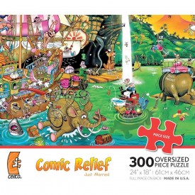 Comic Relief Puzzle - 300 Oversized Pieces - Just Married by Ceaco