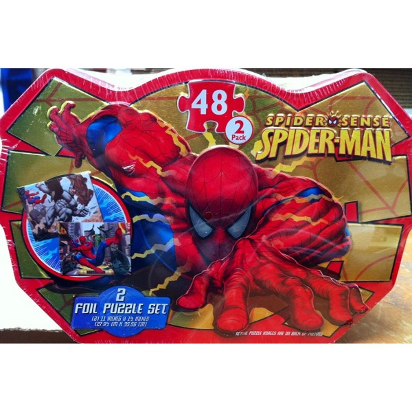 Spiderman Collector Tin with 2 Foil Puzzles