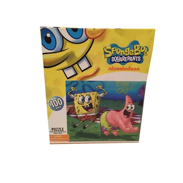 Nickelodeon SpongeBob SquarePants 70 Piece Puzzle with Reusable Stickers - Jellyfish Fields Hunting