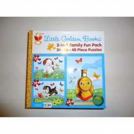 Little Golden Books 3 in 1 Family Fun Pack Puzzle - The Poky Little Puppy, The Shy Little Kitten and Tootie