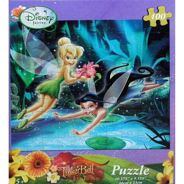 Disney Fairies Tinkerbell 100-Piece Jigsaw Puzzle (Fairies by the Lake)