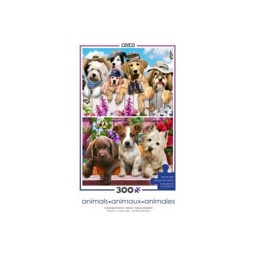 Ceaco 2 in 1 Oversized 300 Piece Puzzles Multipack  - Dogs