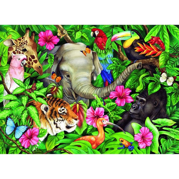 Ravensburger Tropical Friends - 60 Piece Jigsaw Puzzle for Kids – Every Piece is Unique, Pieces Fit Together Perfectly
