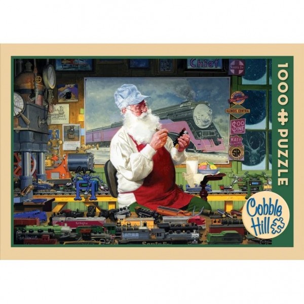 Cobble Hill Santa's Hobby 1000 Piece Jigsaw Puzzle