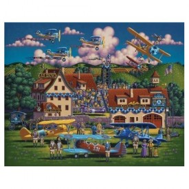 Jigsaw Puzzle - Flying Aces 100 Pc By Dowdle Folk Art