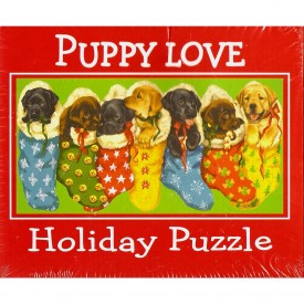Puppy Love Holiday Puzzle - 1000 Piece Jigsaw Puzzle