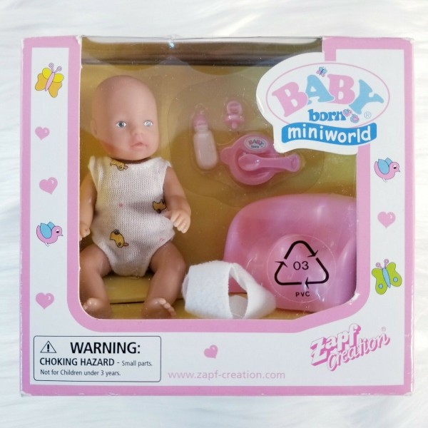 Zapf Creations Baby Born Miniworld Doll With Accessories