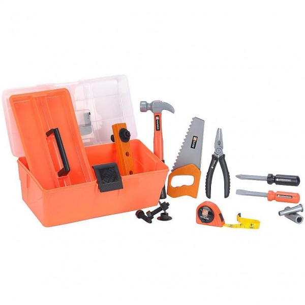 Home Depot Toy Tool Box Set for Kids 18 Pieces