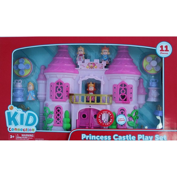 Kidconnect Princess Castle Play Set with Dolls, Accessories, Lights and Sounds