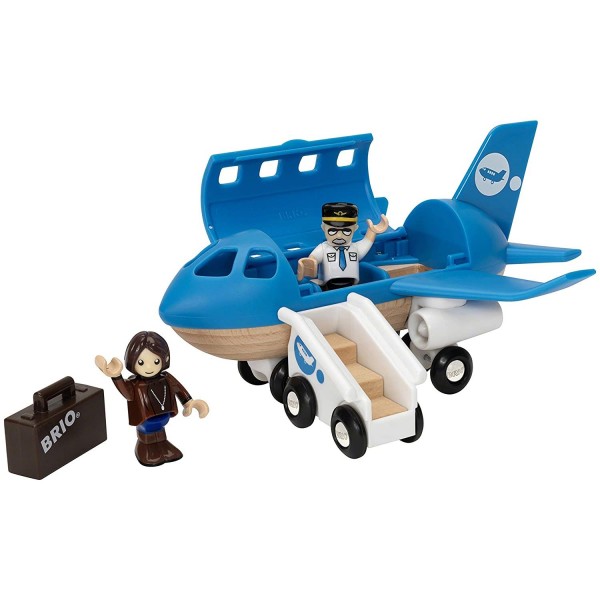 BRIO World - 33306 Airplane 5 Piece Wooden Airplane Toy for Kids Ages 3 and Up