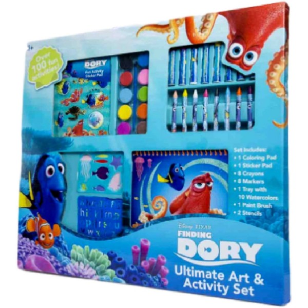 Finding Dory 100+ Art and Activity Set-Markers,Paints,Crayons,Pads