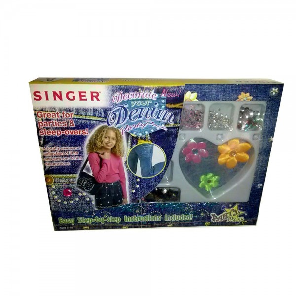 Singer Decorate Your Denim Party Pack: Iron & Sew On Denim Decorations