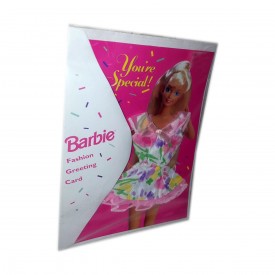 Youre Special Barbie Doll Fashion Greeting Card with Real Clothes - Pastel Print with Pink Trim (1994)