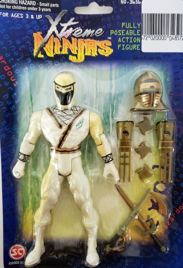 Sunco Ltd Extreme Ninjas Fully Poseable Action Figure 6" White